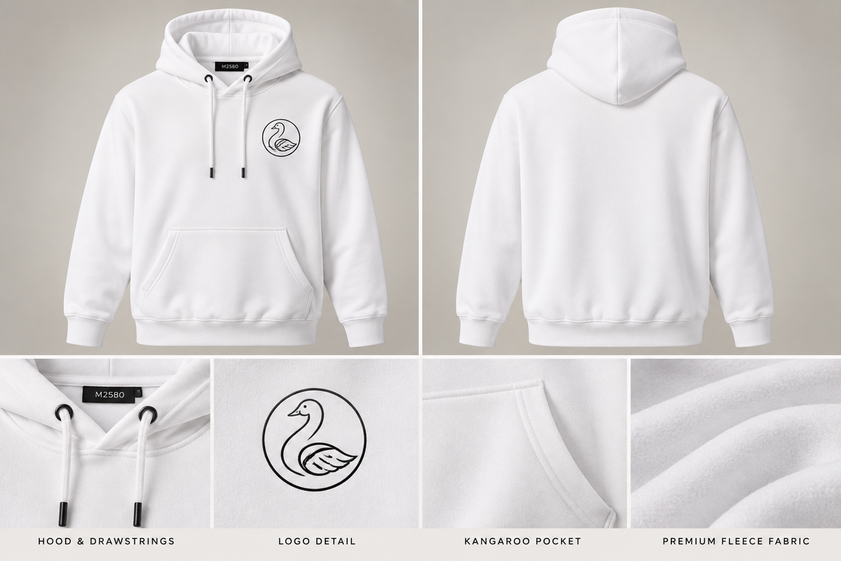 Ivory Feather Hoodie